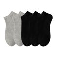 thumbnail image 3 of 5/10 pares de calcetines para hombre y mujer, de corte bajo, transpirables, de negocios, de color sólido, cómodos, hasta el tobillo, finos, informales, blancos y negros, para verano, 3 of 5