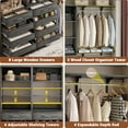 thumbnail image 4 of Homieasy Adjustable Closet Organizer System with 8 Wooden Drawers & 4 Hanging Rods & Adjustable Shelves, Heavy-Duty Wardrobe Tower sets for Bedroom/Laundry/Entryway Gray Oak, 4 of 7