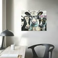 thumbnail image 4 of Orinice Farmhouse Highland Cow Wall Art: Rustic Milk Cow Picture for Country Kitchen Home Decor Black White Cow Family Poster Canvas Print for Bathroom  16x12in, 4 of 6