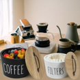 thumbnail image 5 of EcoNesxp Coffee filter holder with lid Durable and long lasting set of two metal and bamboo coffee filter containers, 5 of 5