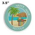 thumbnail image 2 of Happy Hour! Destin, Florida 3.5 Inch Iron Or Sew On Embroidered Fabric Badge Patch Ocean Beach, Salt Life Iconic Series, 2 of 2