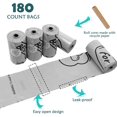 thumbnail image 4 of Poop Bags Holder with LED Flashlight|Pet  Bags Dispenser for Leash|Doggie Potty Bags Container with Leak-proof Pet Trash Bags and Accessories (180 Bags, Grey), 4 of 7