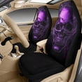 thumbnail image 3 of Xixirimido Car Seat Cover Set of 5 Pieces Front Seat Covers with Matching Seat Belt and Center Console Covers PU Leather Fits Most Vehicles, Purple Skull, 3 of 8