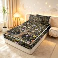 thumbnail image 2 of Homewish Vintage Tree Of Life Zipper Twin Comforter Sets with Fitted Sheet and 2 Pillowcases,Romantic Floral Zipper Bedding Set,Black Green,Black Reversible,4pcs, 2 of 8