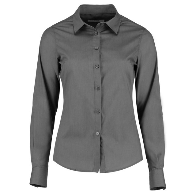 Kustom Kit Chemise à Manches Longues en Popeline pour Femmes