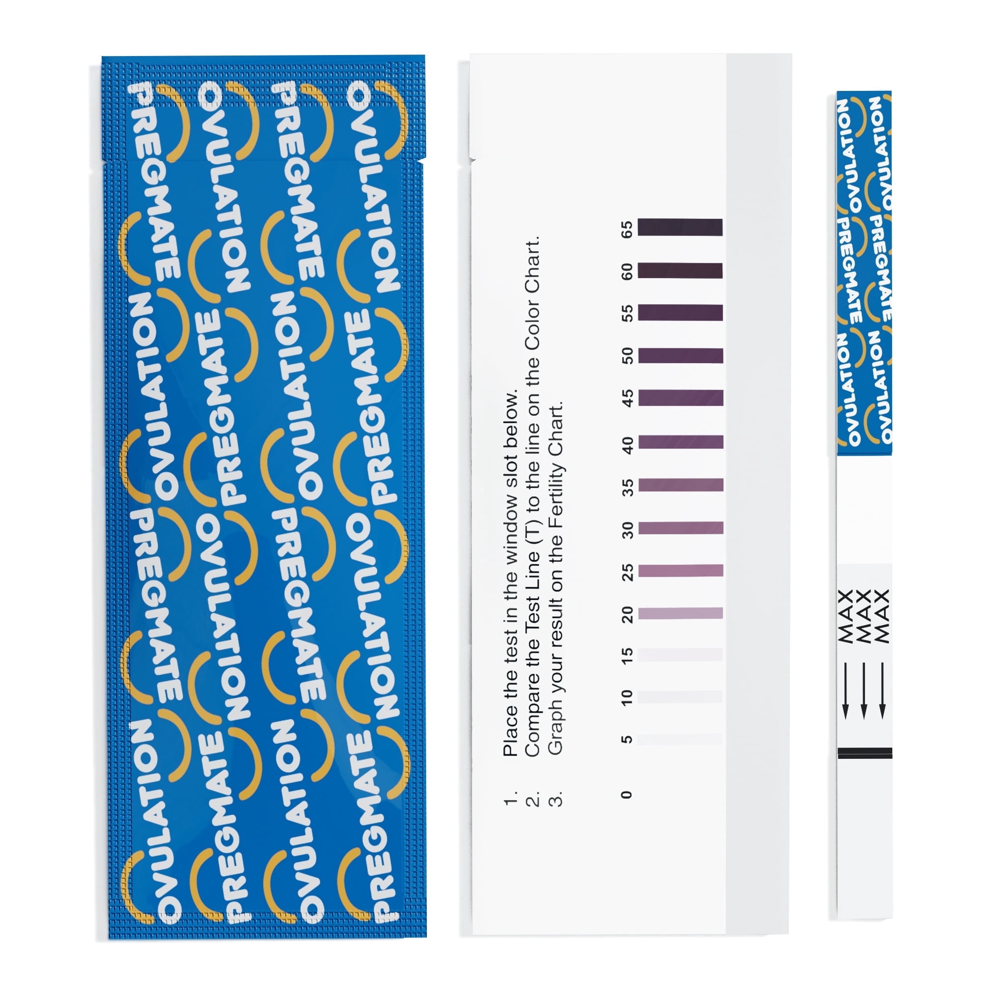 Pregmate 50 Ovulation Test Strips with Numeric LH Result Quantitative Predictor Kit (50 Count)