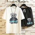 thumbnail image 2 of Chándal de moda XL 2024 Trajes deportivos Tendencia Ropa para hombre 5XL Camiseta estética para hombre Top ajustado Estampado esencial Conjuntos de pantalones cortos, 2 of 4