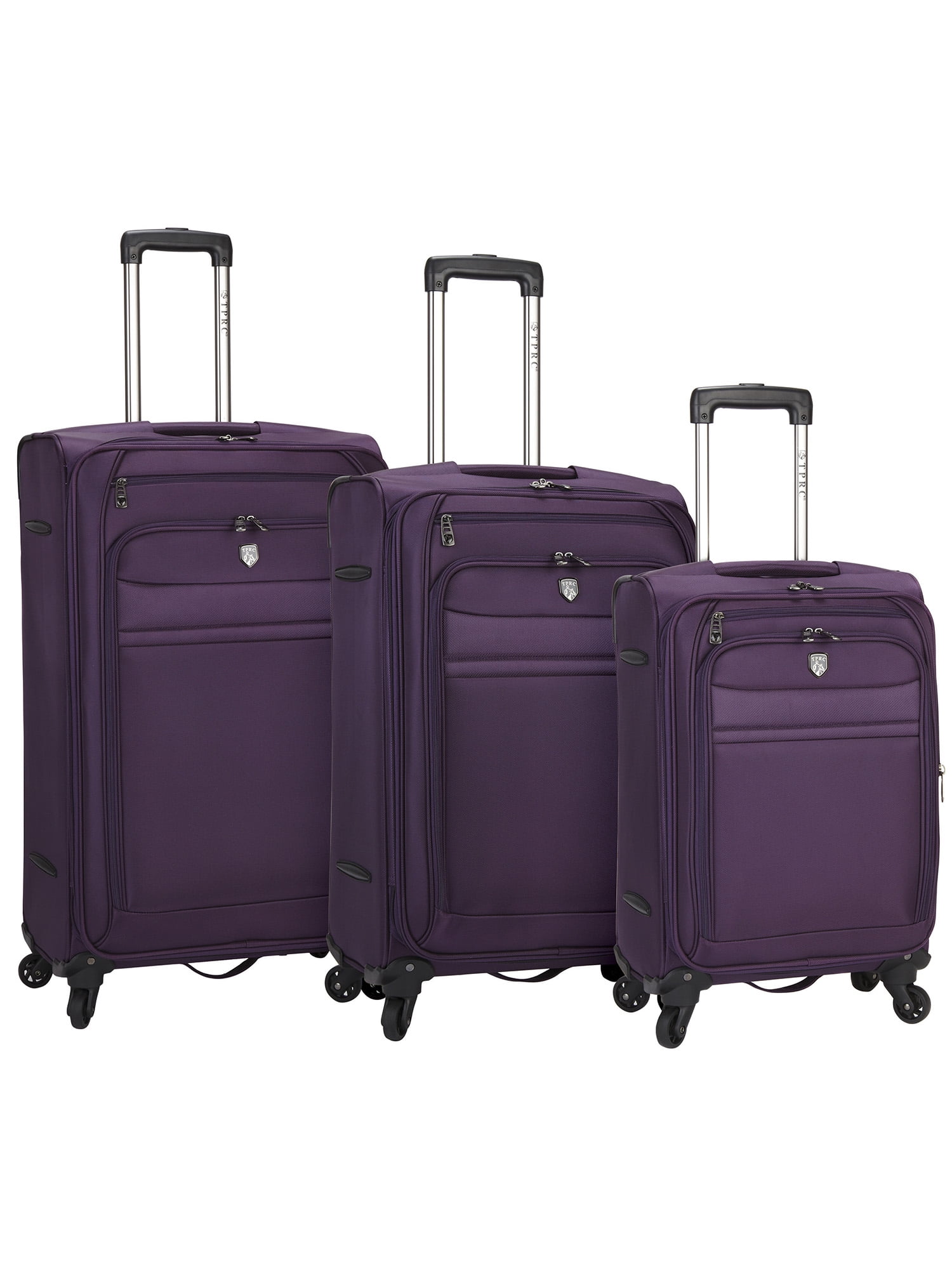 Purple Travelers Club Luggage 4 Piece Luggage Set