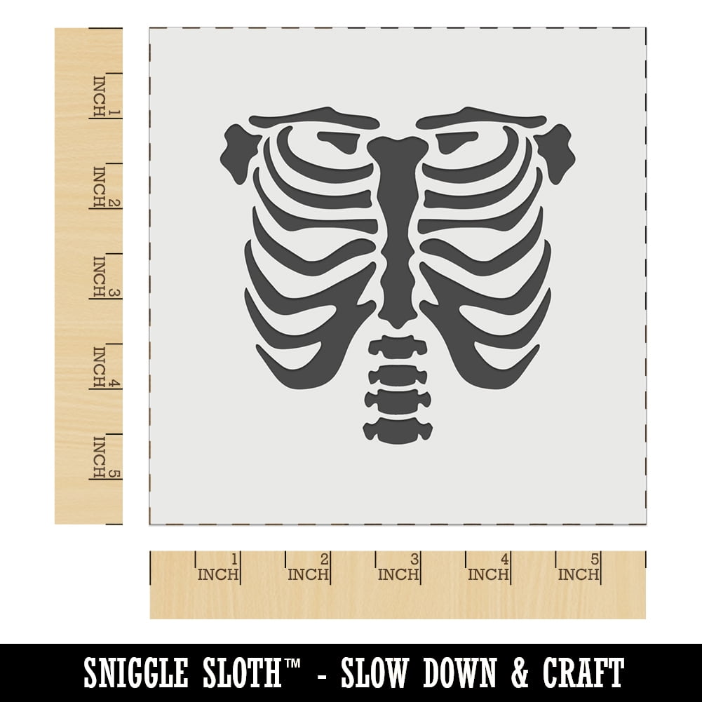 Human Ribcage Skeleton Bones Spooky Halloween DIY Cookie Wall Craft Stencil  - 3.5 Inch - Walmart.com