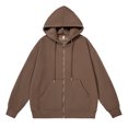 thumbnail image 5 of Mens Hoodies Soild Color Pullovers ,Zip Up Hoodie Casual Sweatshirt ,Long Sleeve Full Zip Hooded With Pocket Outerwear Clothes XL, 5 of 6