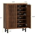 thumbnail image 2 of Tribesigns 6-Tier Bathroom Floor Cabinet, Wooden Bathroom Storage Cabinet, Large Sideboard Cabient for Bathroom/Kitchen/Living Room (Walnut), 2 of 6