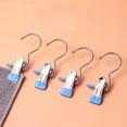 thumbnail image 3 of 10 Uds Clips de acero inoxidable Pin vestido pantalones percha Clips dormitorio almacenamiento tienda perchero viaje colgador sin costuras inmersión, 3 of 5