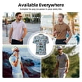 thumbnail image 5 of Honeii Camping Caravan print Polo Shirt, a classic short-sleeved, button-down golf shirt designed for men3X-Large, 5 of 6