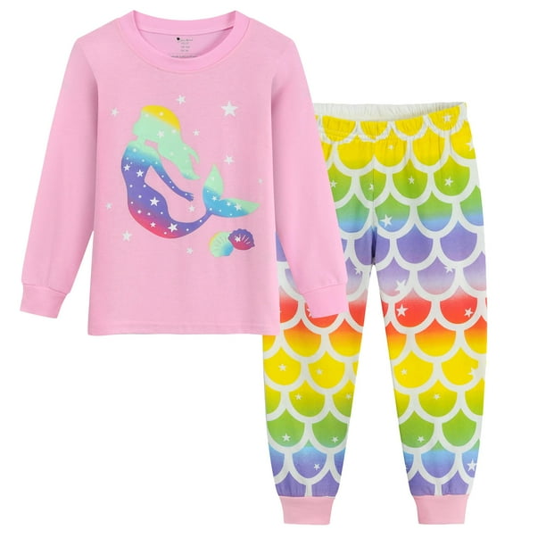 Women's Long Sleeve Nursing PJ Set (Organic Cotton) - Rainbow Swim