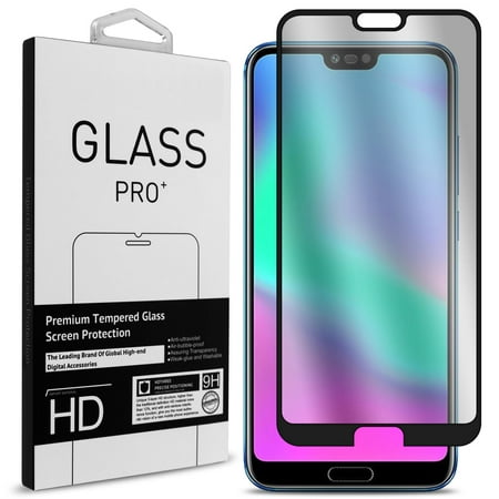 CoverON Huawei Honor 10 Tempered Glass Screen Protector - InvisiGuard Series Full Coverage 9H with Faceplate (Case Friendly)