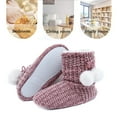 thumbnail image 6 of LORDFON Women's Chenille knitted House Slippers with Cute Pom Poms,Cozy Winter Warm Plush Lining Womens Boot Slippers Memory Foam Indoor Shoes, 6 of 7
