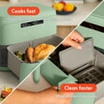thumbnail image 4 of bella 4 Qt Dual Basket TriZone® Air Fryer with EverGood™ Ceramic Nonstick Coating, Removable Divider, Seaglass, 4 of 8