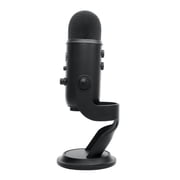 Blue Yeti USB Microphone (Blackout) Bundle with FocusPro Audio Headphones and Pop Filter (3 Items)