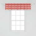 thumbnail image 2 of Ambesonne Japanese Cat Window Valance, Luck Fortune Cat, 42" x 12", Vermilion White Mustard, 2 of 3