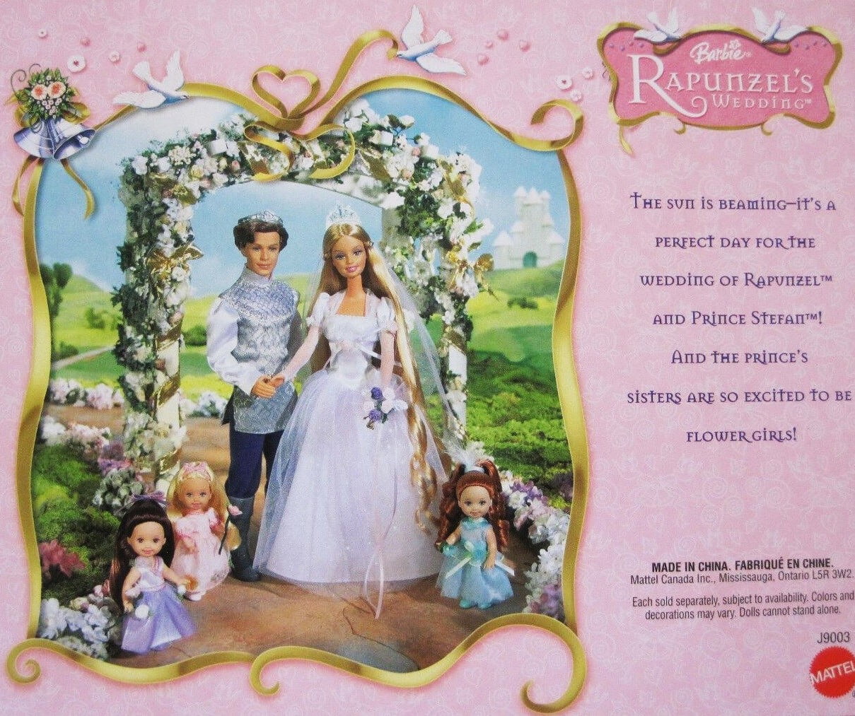 Barbie Rapunzel's Wedding Kelly Flower Girls Doll Set 2005 Mattel J9003