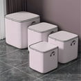 thumbnail image 6 of Bizhua Pink Striped Storage Bag 100L100L Household Seasonal Quilt Striped Storage Bag Moving Clothes Luggage Bag Large Capacity Packing Bag, 6 of 9