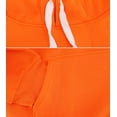 thumbnail image 2 of Men's Drawstring Fleece Lined Athletic Sport Fitness Gym Sweater Pullover Hoodie (Orange, 4XL), 2 of 2