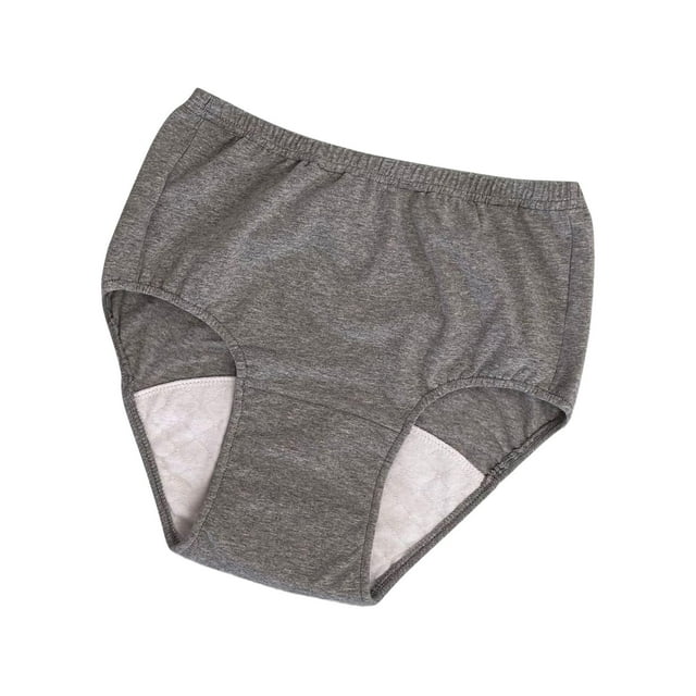 Culotte pour Aînés Lavable Douce Réutilisable sous-Vêtements Incontinence Culottes Couche Gris Pâle 3L