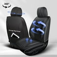 thumbnail image 4 of LAONNVIR Leather Auto Car Seat Covers Front Row Seat Protector Fit for Ford Edge 2007-2024 2 Seats Front Set Universal Fit (Black), 4 of 5