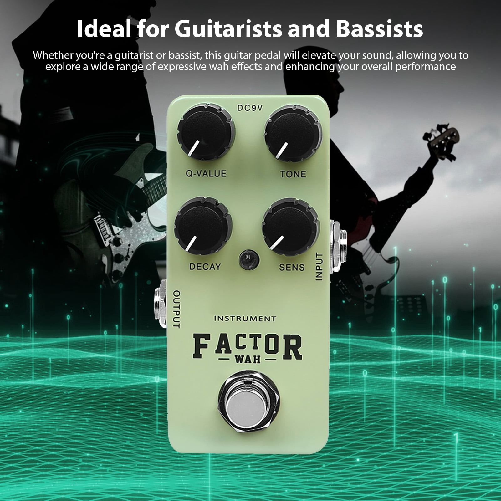 Riousery IRIN RS-28 Guitar Wah Effect Pedal Metal Shell Warm Transparent Wah Tone Adjustable Q Value for Electric Guitar & Bass (3.6 x 1.7 x 1.8 in / 9.2 x 4.2 x 4.5 cm)