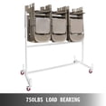 thumbnail image 4 of VEVOR Folding Chair and Table Cart 750lbs Capacity Combo Cart for 42 Chairs and 12 Tables Steel Frame Folding Chair Racks for Storage Swivel Wheels Folding Chair Storage with Steel Rope, 4 of 9