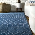 thumbnail image 5 of nuLOOM Moroccan Blythe Dark Blue 6' 7" x 9' Transitional Oval Rug, 5 of 6