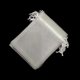 thumbnail image 2 of 25/50 unidades de bolsitas blancas de organza para regalos de fiesta, bodas y Navidad, con cordón ajustable., 2 of 5