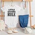 thumbnail image 3 of Little Sister Rule Younger Sis Love Bodysuit Jumper Girls Infant Baby Brisco Brands 12M, 3 of 6