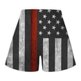 thumbnail image 5 of Plus Size Shorts for Women Summer Usa Flag Shorts Casual Drawstring Elastic Waist with Pockets, 5 of 5