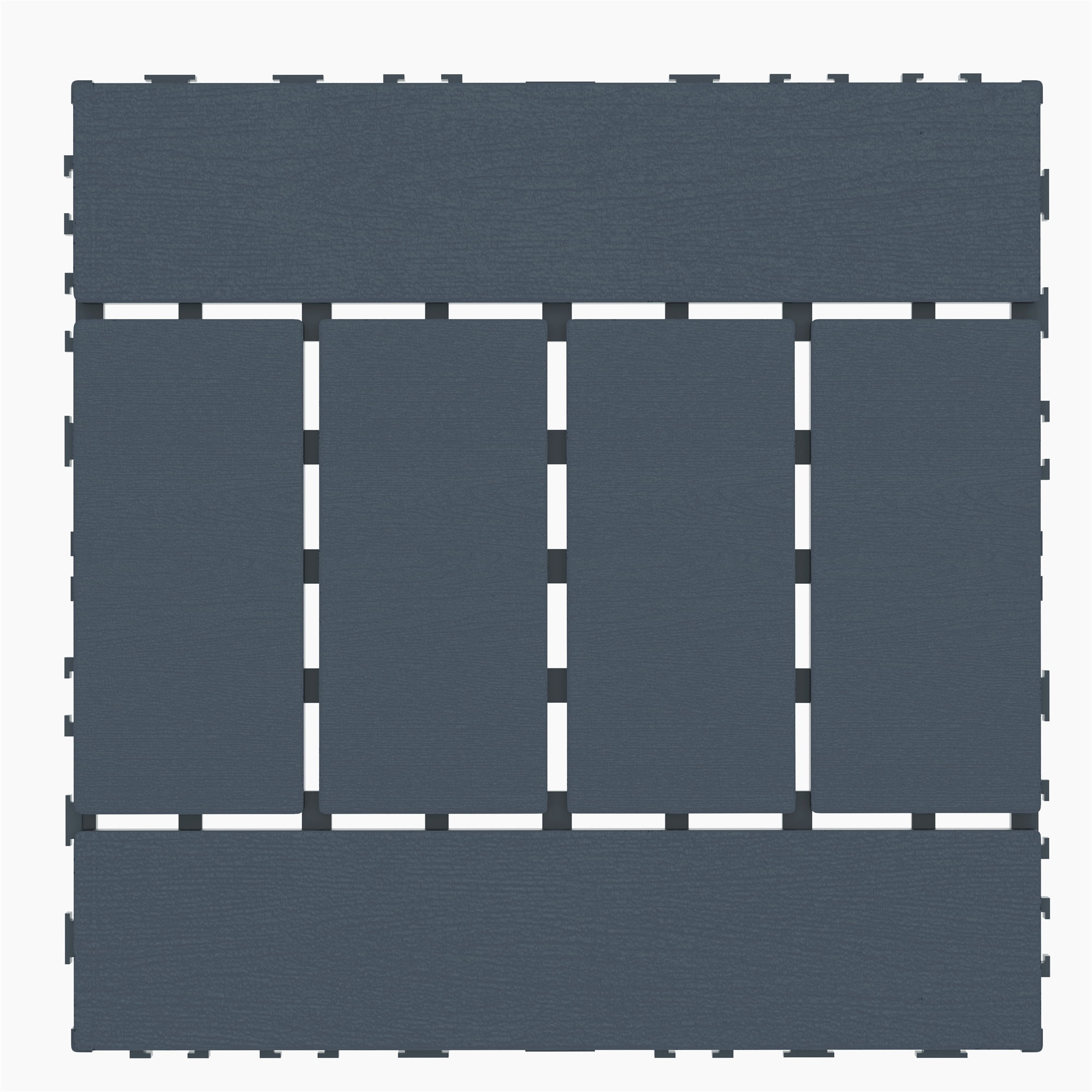 Miniyam 44 Pcs Interlocking Deck Tiles, 12" x 12", Polypropylene, for Outdoor Balcony Garden Gray