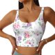 thumbnail image 1 of Fotbe Rose Flower B Sujetador Deportivo Largo sin Aros para Mujer con Almohadillas y Soporte Medio, Transpirable y Absorbente, Camiseta Tipo Chaleco o Tank Top-Medium, 1 of 8