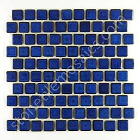 1 8 By Inch Glossy Cobalt Blue Porcelain Kitchen Backsplash Departments
