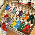 thumbnail image 4 of 16 Pcs Colorful Wooden Angel Ornament,Christmas Decorations Indoor Holiday Tree Decorations with Wings, Hanging Pendants for Home Decor, 4 of 8