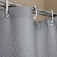 thumbnail image 3 of Cortina de ducha Wosthever gris plateada de poliéster con ganchos, 3 of 6