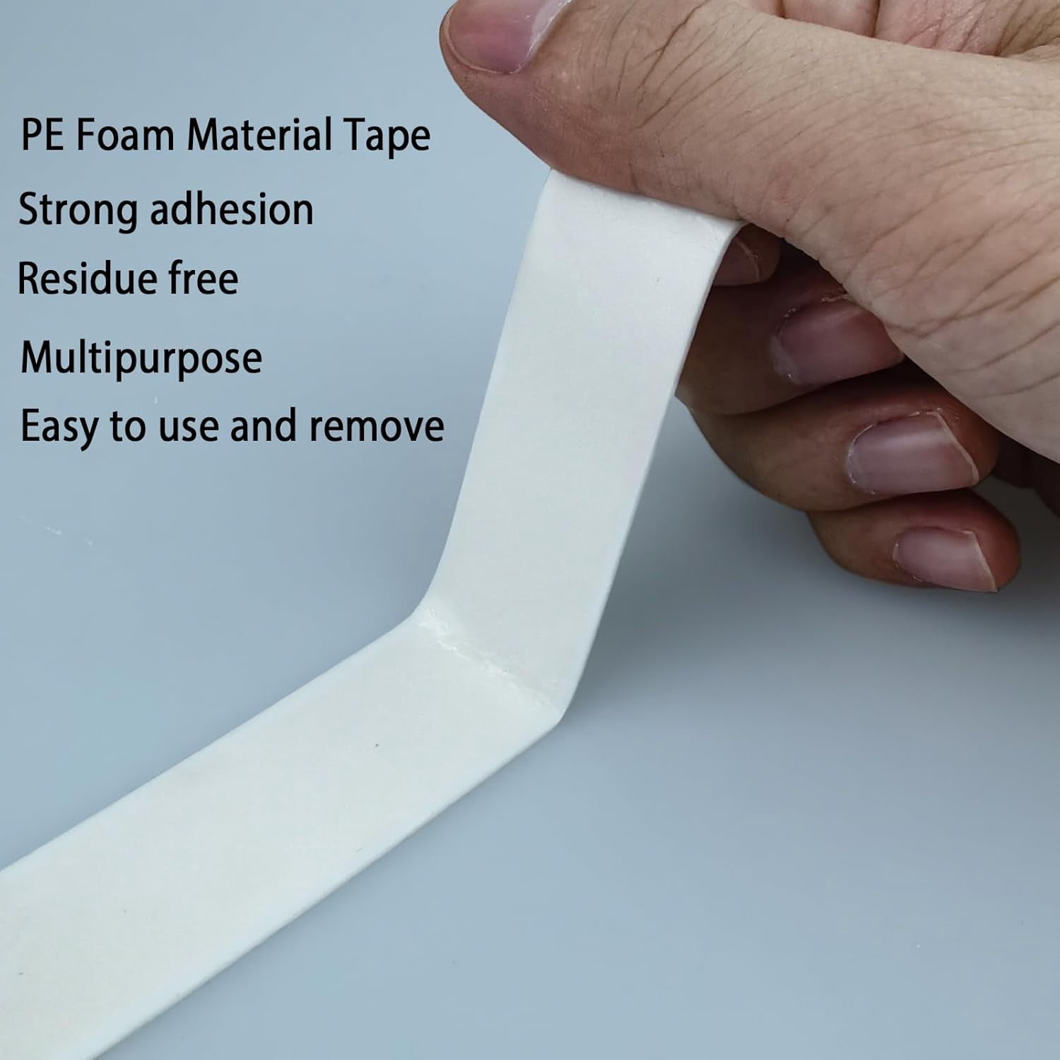 3M Double Sided Tape 1in x 16.5ft, Mounting Heavy Duty, Removeable PE Foam Strips, Strong Adhesive Waterproof Free Damage for Paint Wall Picture Hanging Poster