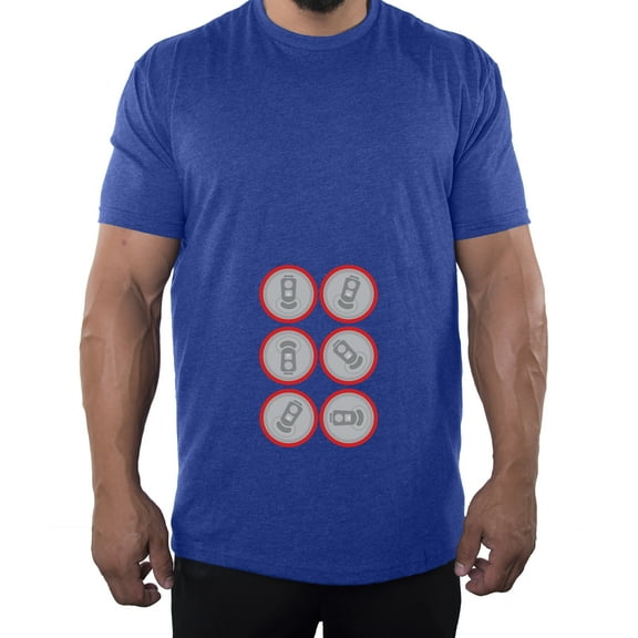 Six pack Beer T-shirt for Men, Funny Drinking Shirt, Men's Tees - Royal MH200DAD S7 M