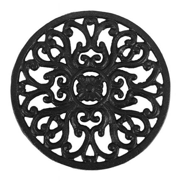 Round Cast Iron Trivet 6.7Inch Heat-Insulation Non-Slip Potholders for Kitchen Dining Table Decor