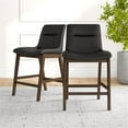 thumbnail image 5 of Ashcroft Helena Leather Upholstered Counter Stool in Black (Set of 2), 5 of 5