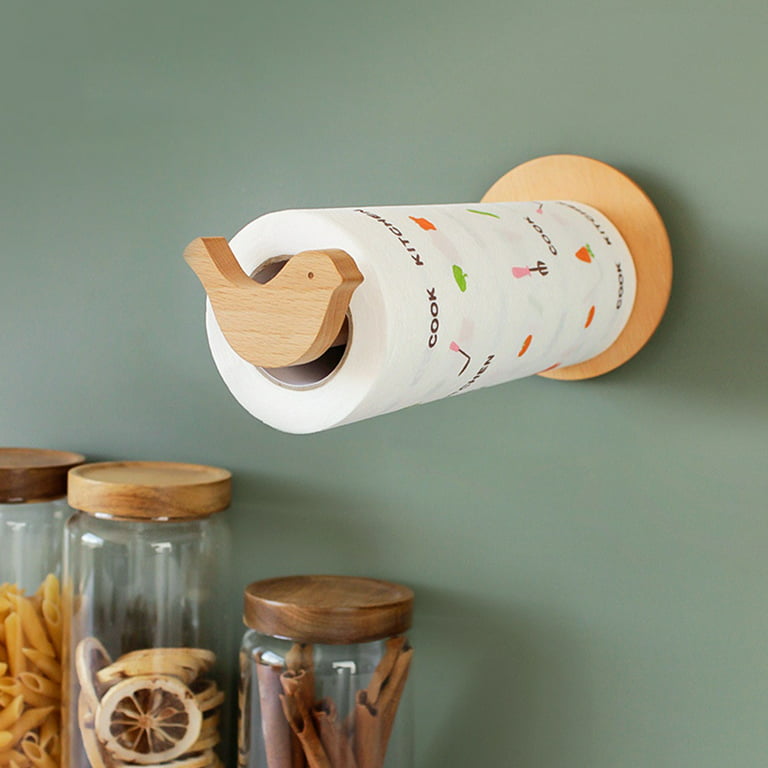 Paper Towel Holder Wall-Hanging Paper Towel Rack Small Bird Wall Hanging  Paper Toel Rack , Used in The Kitchen Large roll Paper Rack Towel Rack