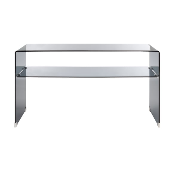 SAFAVIEH Dash Modern Glass Console Table, Clear/Gray