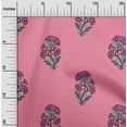 thumbnail image 1 of oneOone Georgette Viscose Medium Pink Fabric Floral Block Sewing Craft Projects Fabric Prints By Yard 42 Inch Wide, 1 of 1