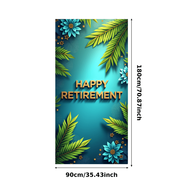 Shiny Happy Retirement Banner with Butterfly and Star Elements Backdrop Decor Party Supplies Retirement Party Photography Props Celebration Decorations