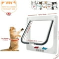 thumbnail image 2 of SELIVO Easy Installation Cat Flap Door, Suitable for Interior Exterior Doors and Thin Walls 4 Way Locking Mechanism Transparent Flap for Most Cats Small Dogs, 2 of 7