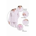 thumbnail image 2 of Apparonia Winter Pajamas For Women Flannel Pajamas Sets Long with Pockets Blue & White Ditsy Floral 3XL, 2 of 7