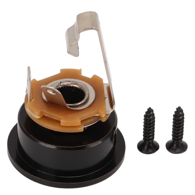 Guitar Stereo Output Socket, Thicken Durable Metal Bright Color Portable Guitar Output Jack For Club Black